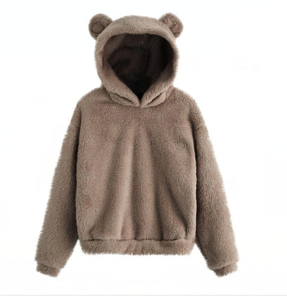 Women's Hoodie Jacket Grey Plush Cozy - 4