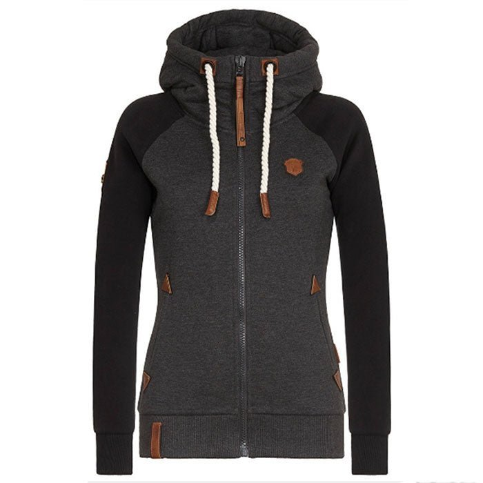 Women's Hoodie Black Cotton - 1