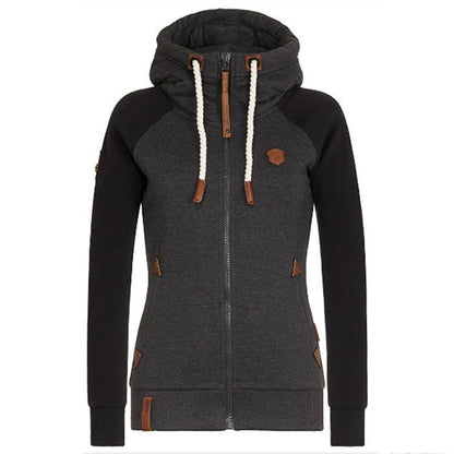 Women's Hoodie Black Cotton - 1