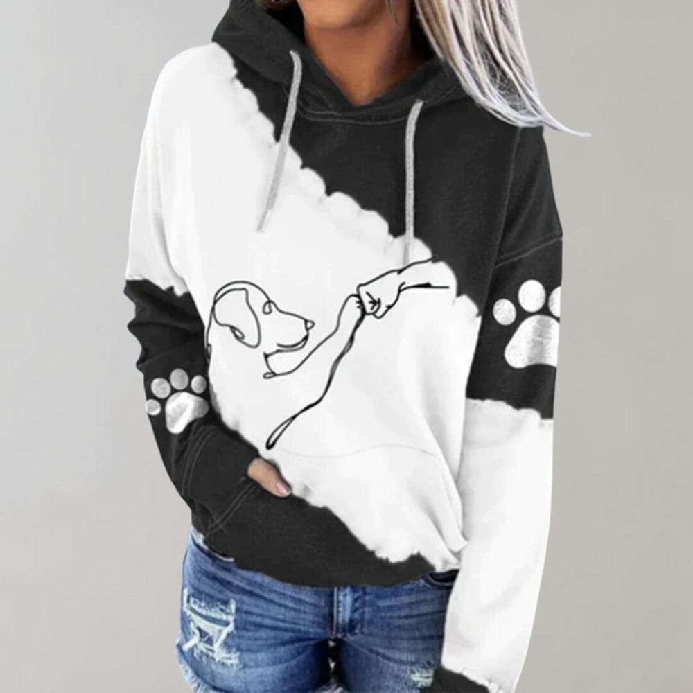 Women's Hoodie Dog Print Casual Comfortable Cotton - 1