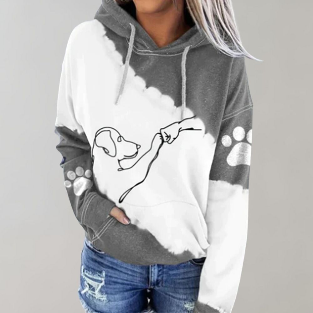 Women's Hoodie Dog Print Casual Comfortable Cotton - 3