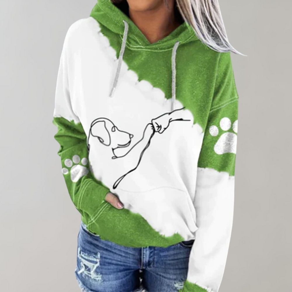 Women's Hoodie Dog Print Casual Comfortable Cotton - 4