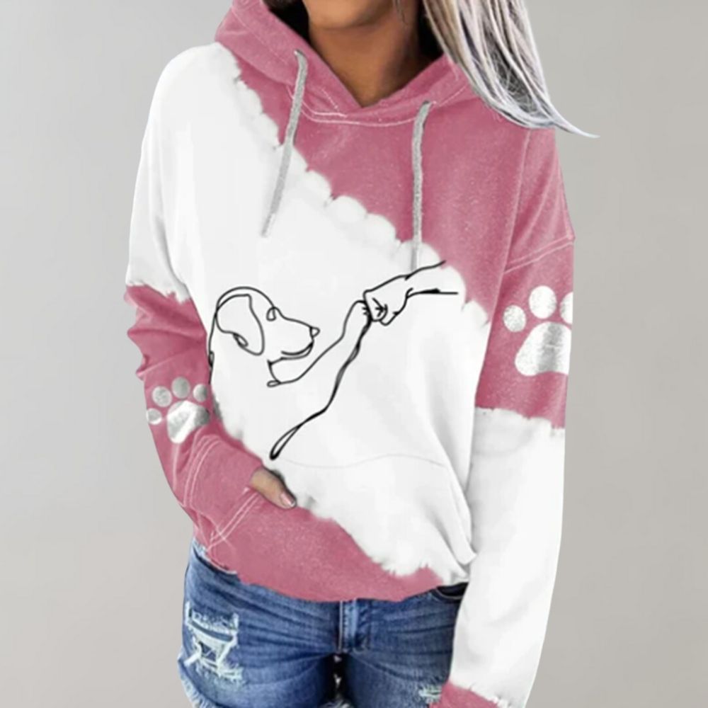 Women's Hoodie Dog Print Casual Comfortable Cotton - 5