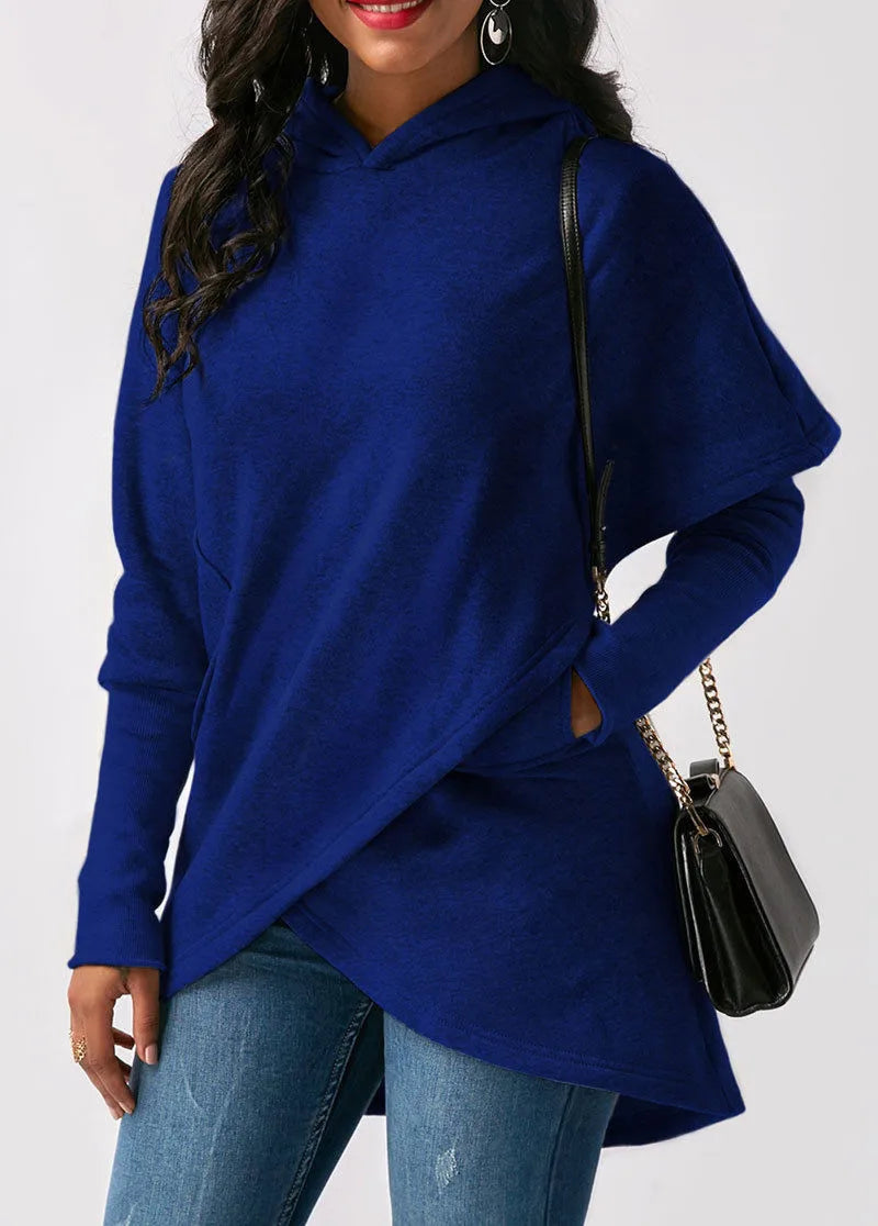 Women's Hoodie Gray Cotton Polyester - 4