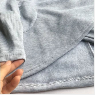 Women's Hoodie Gray Cotton Polyester - 6