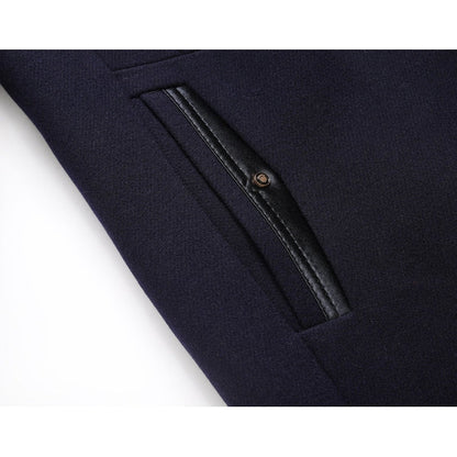 Women's Winter Coat Black Wool Blend Mid-Length Elegant Design - 5