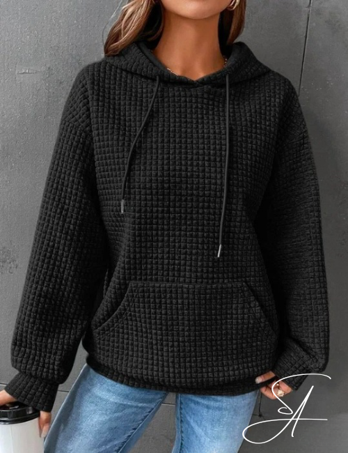 Women's Oversized Hoodie Gray Cotton Casual Sweatshirt - 1