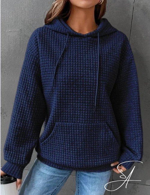 Women's Oversized Hoodie Gray Cotton Casual Sweatshirt - 3