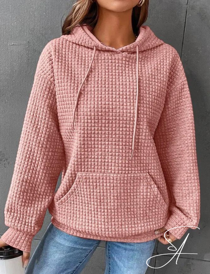 Women's Oversized Hoodie Gray Cotton Casual Sweatshirt - 5