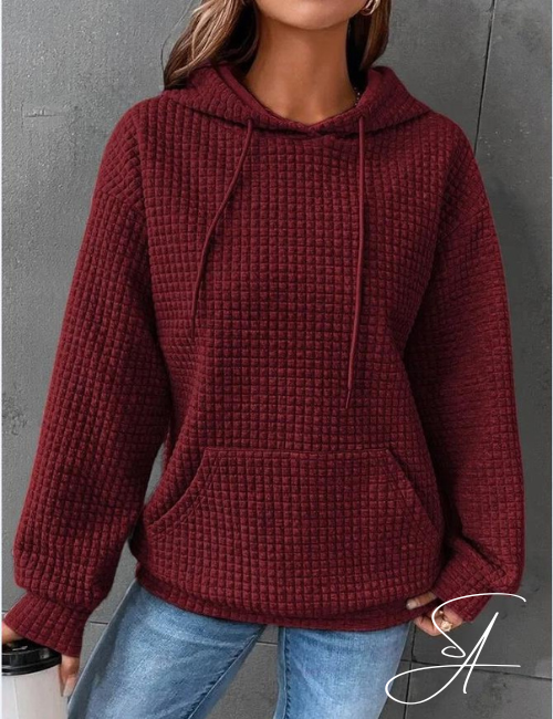 Women's Oversized Hoodie Gray Cotton Casual Sweatshirt - 6