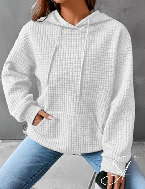 Women's Oversized Hoodie Gray Cotton Casual Sweatshirt - 7