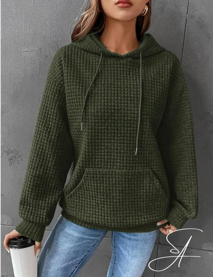 Women's Oversized Hoodie Gray Cotton Casual Sweatshirt - 8