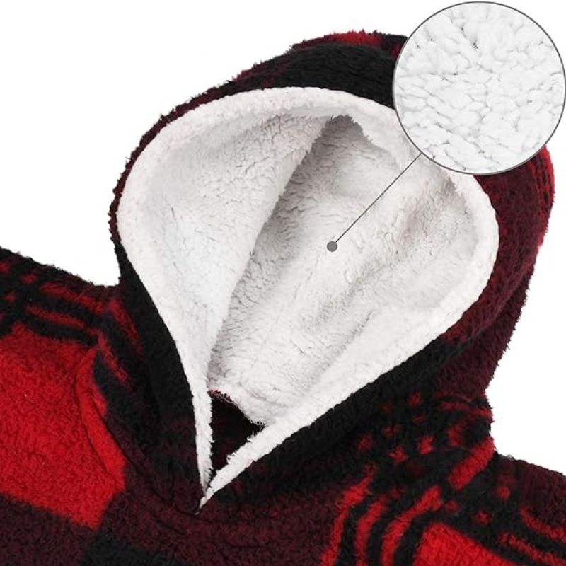 Women's Oversized Hoodie Grey Fleece - 6