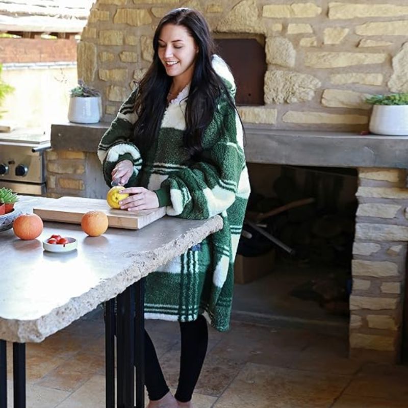 Women's Oversized Hoodie Grey Fleece - 8