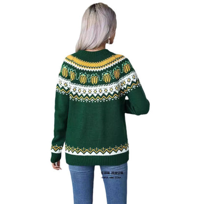 Women's Ethnic Sweater Warm Cozy Fabric - 3