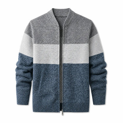Men's Colorblock Knit Jacket – product view 1 | Hensley London