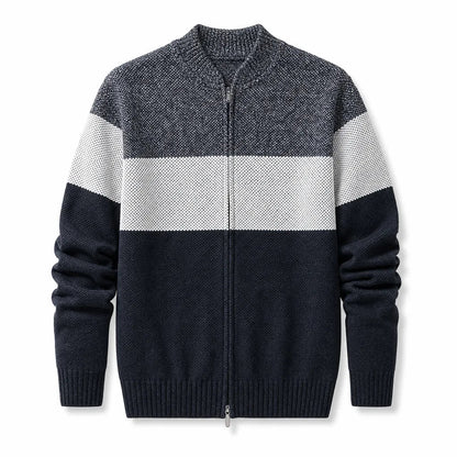 Men's Colorblock Knit Jacket – product view 5 | Hensley London