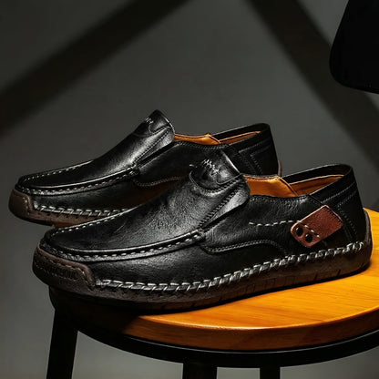 Men's Premium Leather Loafers – back view | Hensley London