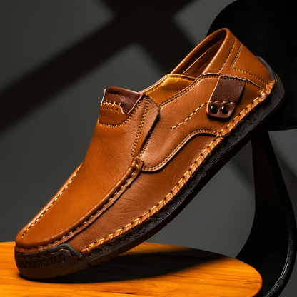Men's Premium Leather Loafers – detail view | Hensley London