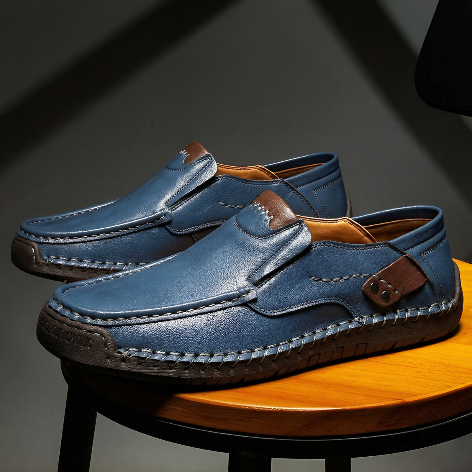Men's Premium Leather Loafers – styled view | Hensley London
