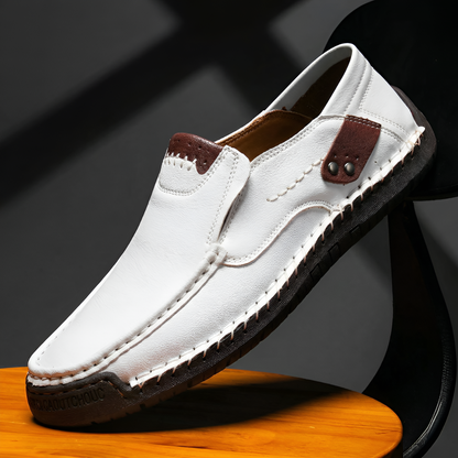 Men's Premium Leather Loafers – close-up view | Hensley London