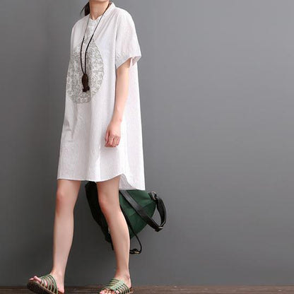 Wira Casual Dress | Summer Print, Cotton Linen - Image 3