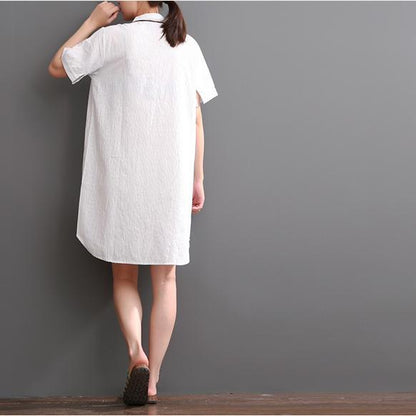 Wira Casual Dress | Summer Print, Cotton Linen - Image 4