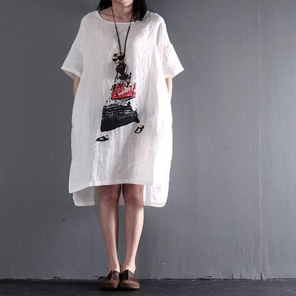 Willa Linen Shift Dress | Plus Size, Summer Maxi - Image 3