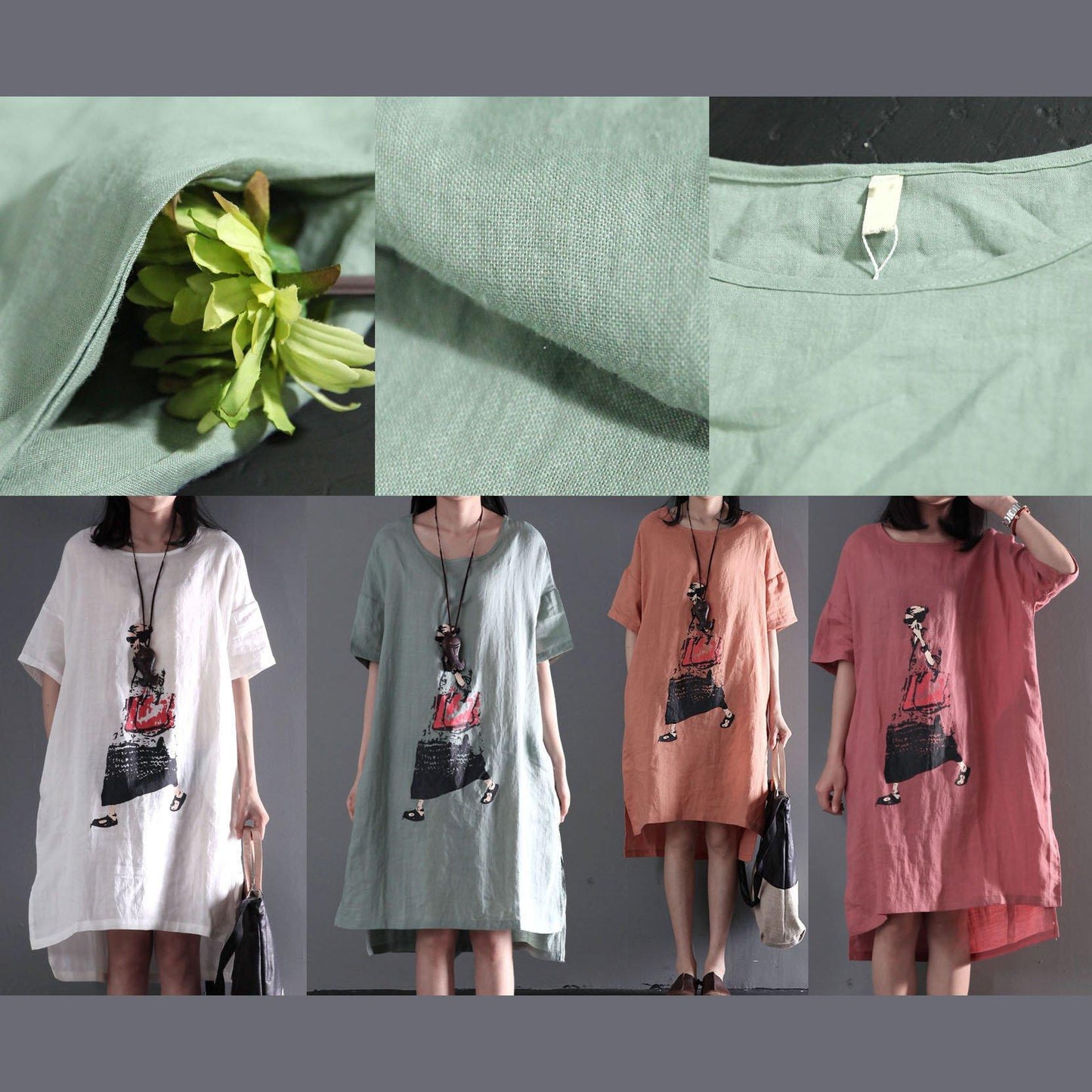 Willa Linen Shift Dress | Plus Size, Summer Maxi - Image 5