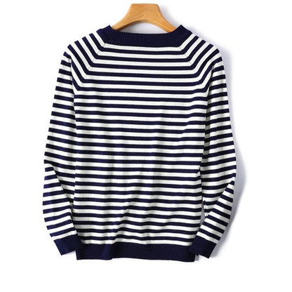 Winter Fashion Striped Pattern Knitted Long Sleeve Pullover Sweaters 13
