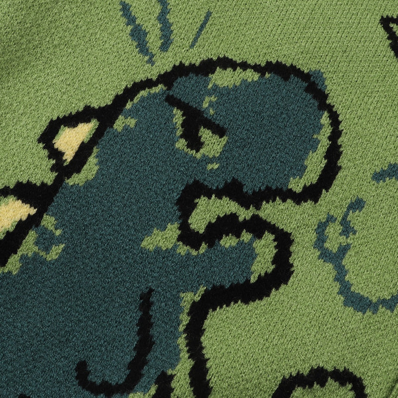 Winter Loose Dinosaur Pattern Knitted Sweaters 7