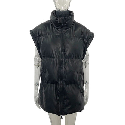 Winter Warmer Zip Through Stand Collar Vest Jackets 3