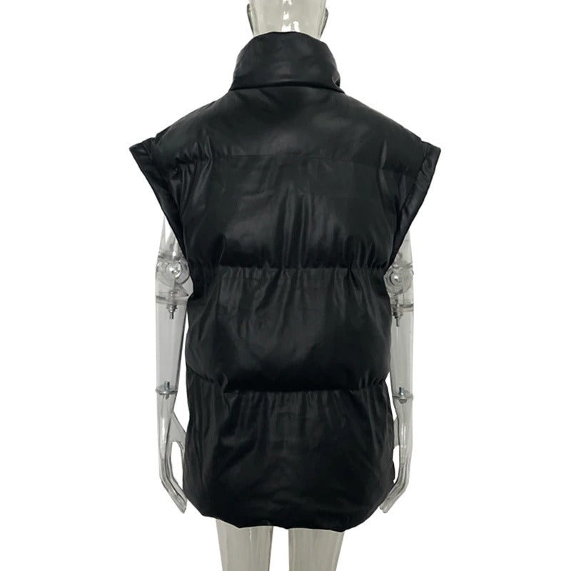 Winter Warmer Zip Through Stand Collar Vest Jackets 4