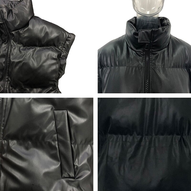 Winter Warmer Zip Through Stand Collar Vest Jackets 5