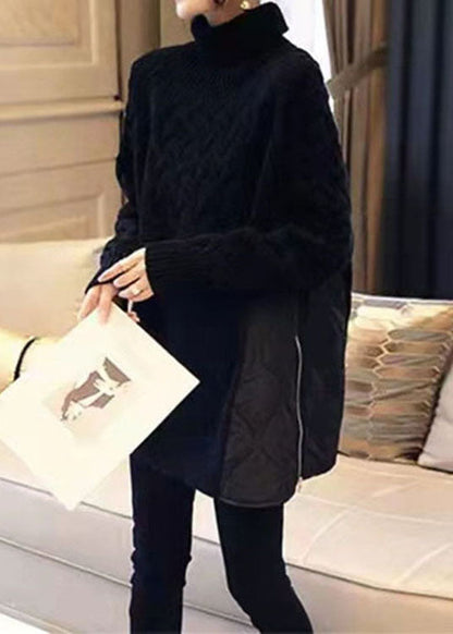 Women's Sweater Chocolate Turtleneck Thick Knit - 4