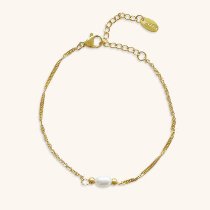 Women's Bracelet Gold Freshwater Pearl Stainless Steel 0