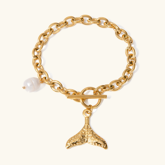 Women's Bracelet Gold Freshwater Pearl Stainless Steel 0