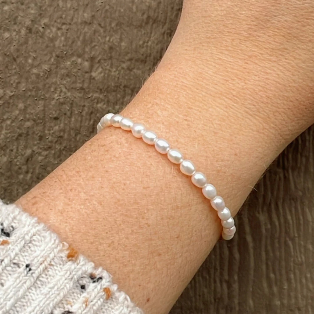 Women's Bracelet Gold Freshwater Pearls Stainless Steel-Plated 14k 1