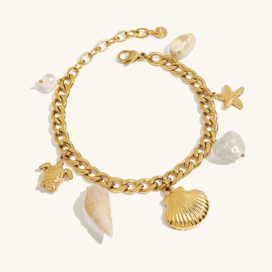 Women's Bracelet Gold Freshwater Pearls Stainless Steel 0