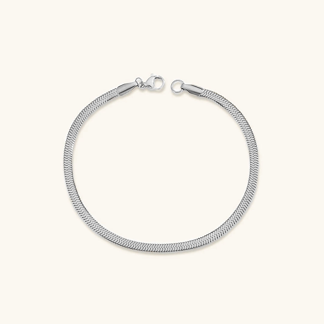 Women's Bracelet Gold Herringbone Stainless Steel Elegant Accessory 10