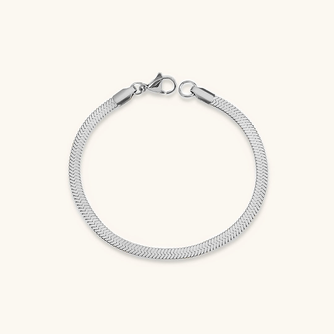 Women's Bracelet Gold Herringbone Stainless Steel Elegant Accessory 11