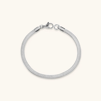 Women's Bracelet Gold Herringbone Stainless Steel Elegant Accessory 11