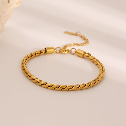 Women's Bracelet Gold Stainless Steel 18k Plated 4