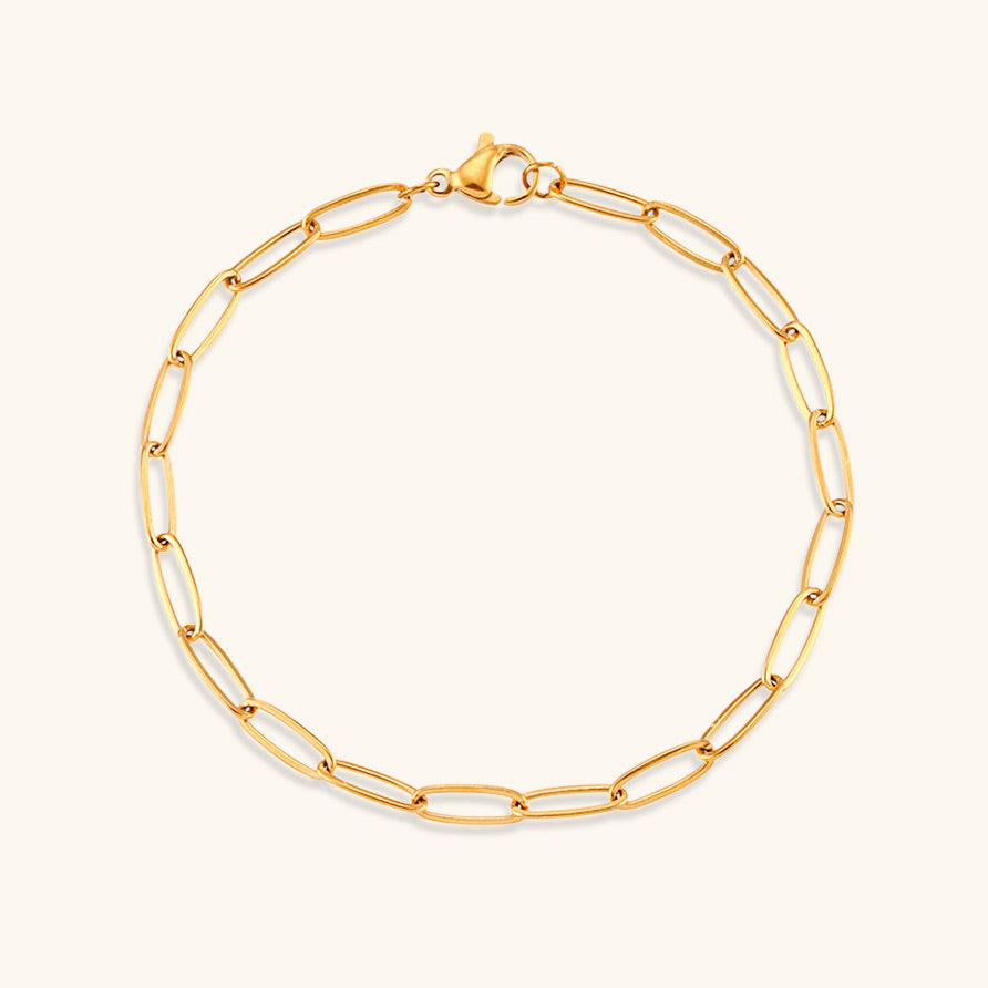 Women's Bracelet Gold Stainless Steel 18k Plated Elegant Chain 0