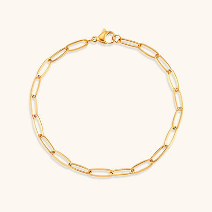 Women's Bracelet Gold Stainless Steel 18k Plated Elegant Chain 0
