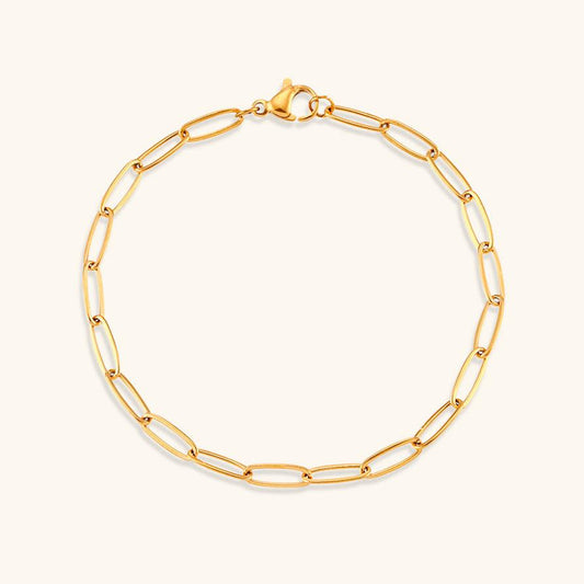 Women's Bracelet Gold Stainless Steel 18k Plated Elegant Chain 0