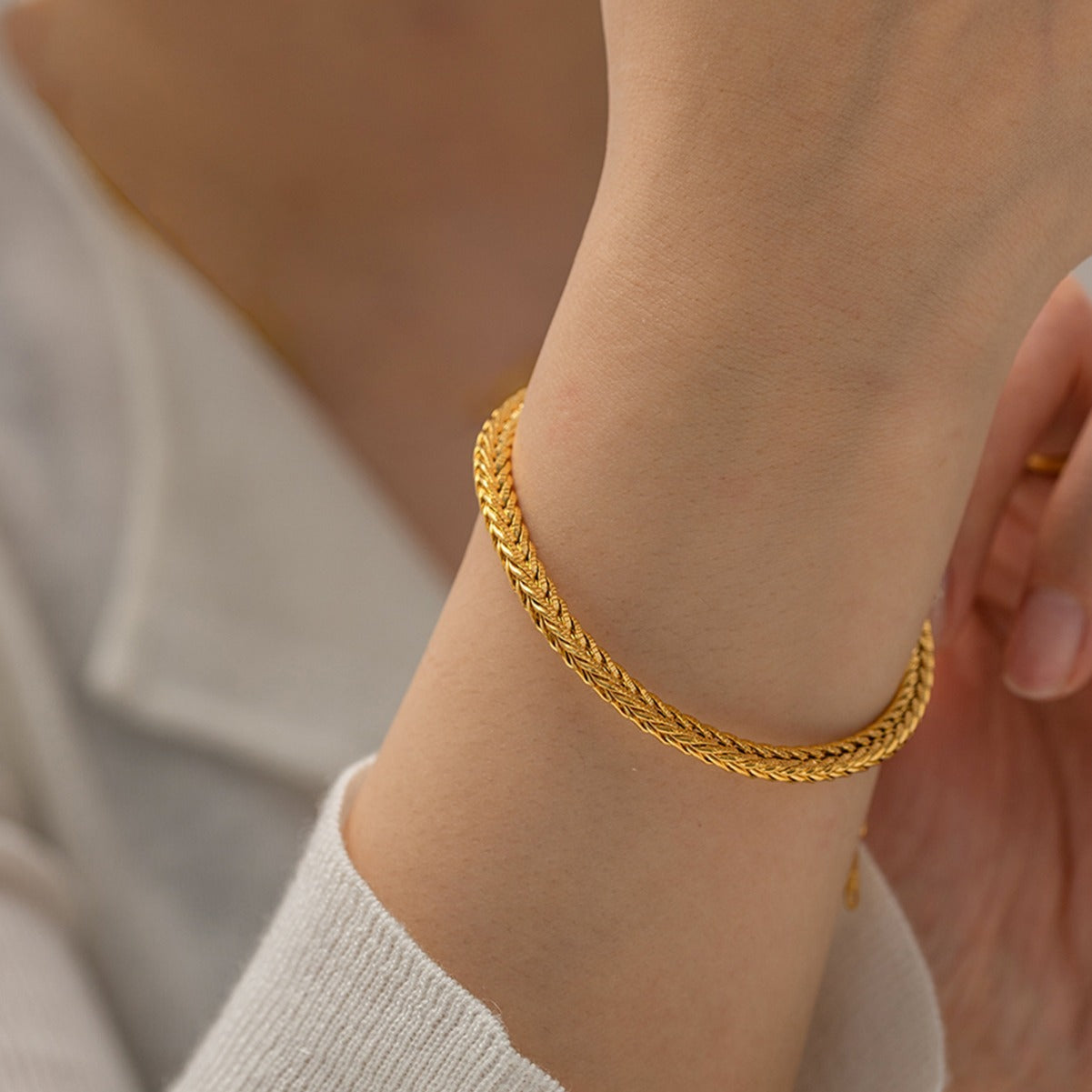 Women's Bracelet Gold Stainless Steel 18k Waterproof 5