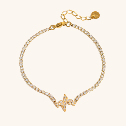 Women's Bracelet Gold Stainless Steel AAAAA Diamond Simulants 0