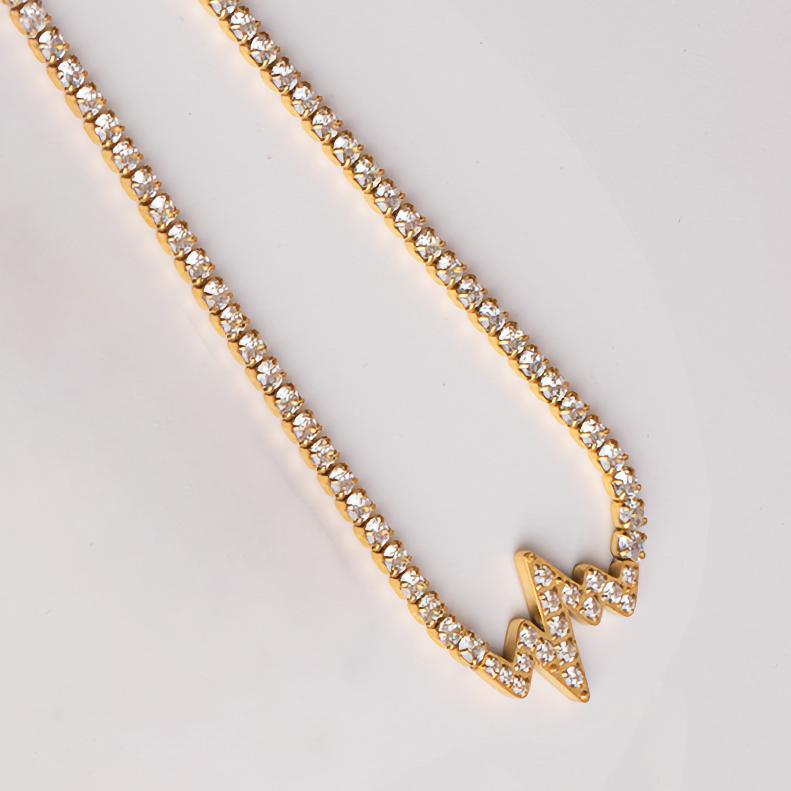 Women's Bracelet Gold Stainless Steel AAAAA Diamond Simulants 3
