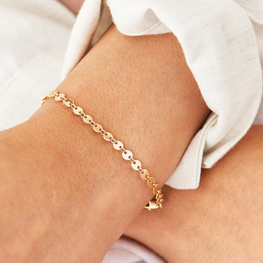 Women's Bracelet Gold Stainless Steel Chain Elegant Design 1